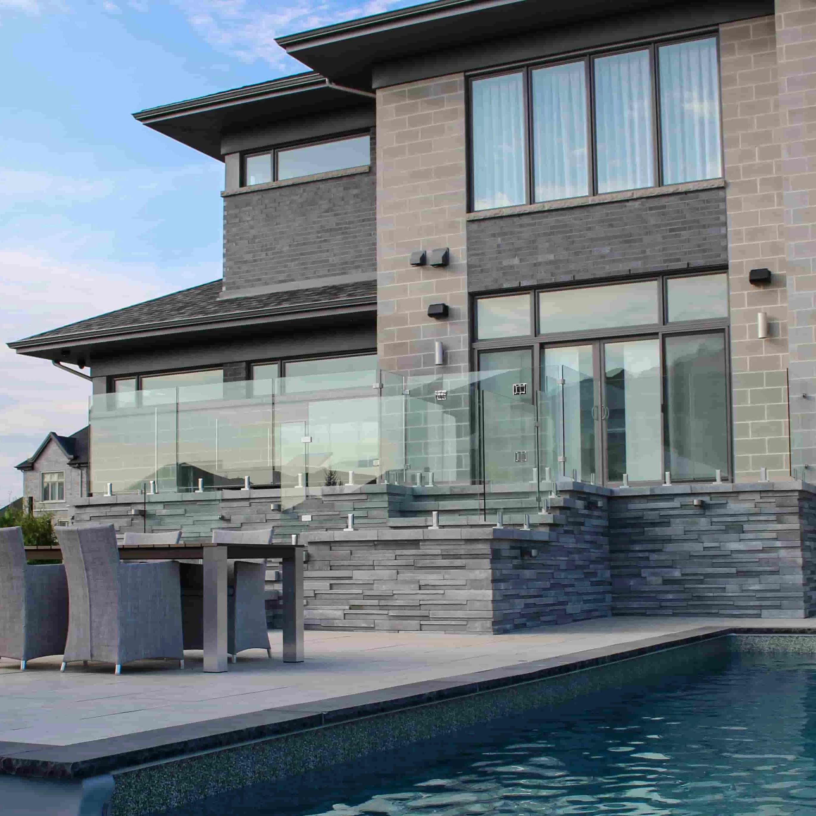 33.6" High Tempered Glass Panels 12mm (total railing height is 36") - Image 3